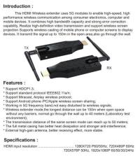 PCPRO HDWE07 150M WIRELESS KABLOSUZ HDMI EXTENDER KABLOSUZ  HDMI GORÜNTÜ AKTARICI